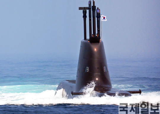 김좌진함은 손원일함, 정지함, 안중근함에 이어 국내 4번째 1800t급 잠수함으로 대함전, 대공전, 공격 기뢰 부설 등의 다양한 임무를 수행한다.(사진=해군본부)