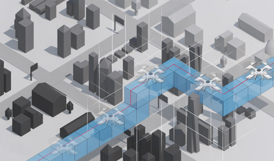 3차원 격자기반 드론길 개념도. (제공=국토교통부)