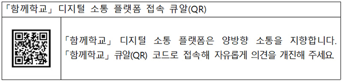 ‘함께학교’ 디지털 소통 플랫폼 접속 QR. (자료=교육부)