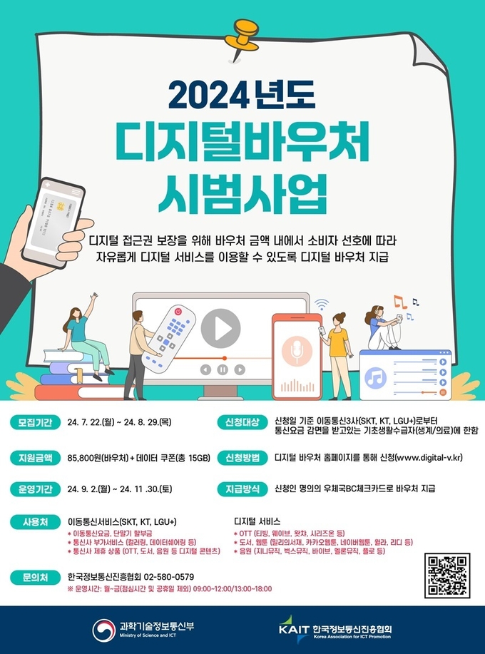 디지털 바우처 시범사업 홍보 포스터(이미지=과학기술정보통신부 제공)
