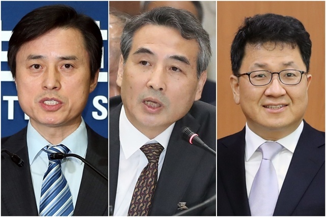 더불어민주당은 12일 이른바 '3대 특검법'(내란특검법·김건희특검법·채상병특검법)에 따른 특별검사 후보자로 조은석 전 감사원장 직무대행(왼쪽부터), 민중기 전 서울중앙지방법원장, 이윤제 명지대 교수 등 3인을 추천했다. / 연합뉴스