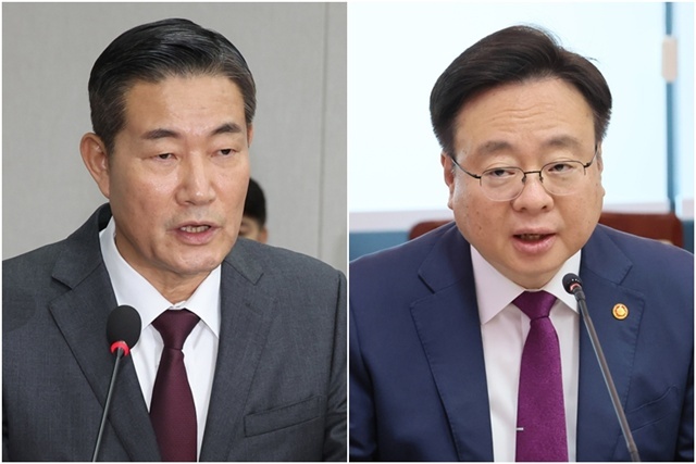 신원식 전 안보실장(왼쪽)·조규홍 전 장관 / 연합뉴스