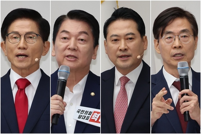 국힘 전대 본선 진출한 김문수·안철수·장동혁·조경태 / 연합뉴스