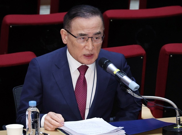 위성락 국가안보실장이 16일 용산 대통령실에서 캄보디아 한국인 대상 범죄 관련 브리핑을 하고 있다. / 연합뉴스