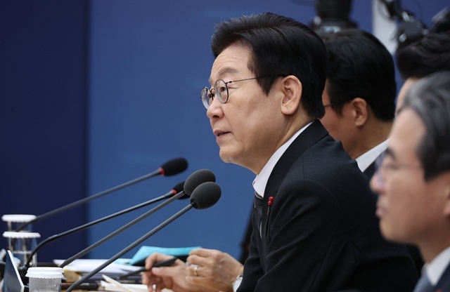 이재명 대통령, 부처 업무보고 발언 / 연합뉴스