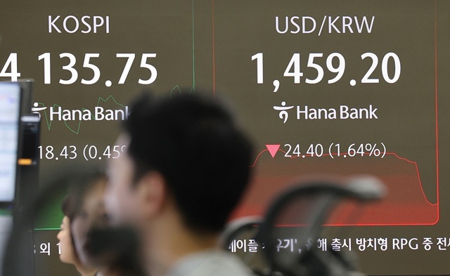 계속 떨어지는 원·달러 환율 / 연합뉴스