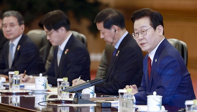 이재명 대통령, 한-중 정상회담 발언 / 연합뉴스